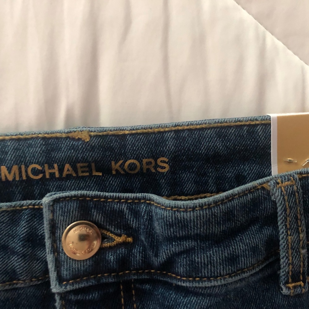 NWT Michael Kors Selma Wide Leg High Waist Size 14 Jeans - Picture 4 of 11